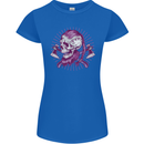 Viking Axe Skull Womens Petite Cut T-Shirt Royal Blue