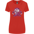 Viking Axe Skull Womens Wider Cut T-Shirt Red
