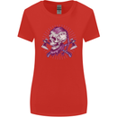 Viking Axe Skull Womens Wider Cut T-Shirt Red