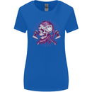 Viking Axe Skull Womens Wider Cut T-Shirt Royal Blue