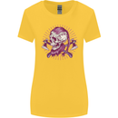 Viking Axe Skull Womens Wider Cut T-Shirt Yellow
