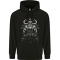 Viking Bodybuilder Gym Fantasy Mens 80% Cotton Hoodie Black