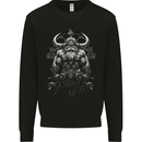 Viking Bodybuilder Gym Fantasy Mens Sweatshirt Jumper Black