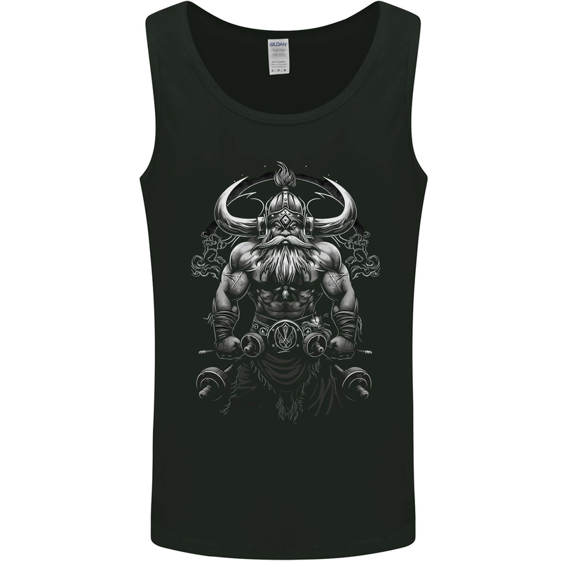Viking Bodybuilder Gym Fantasy Mens Vest Tank Top Black