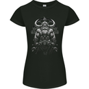 Viking Bodybuilder Gym Fantasy Womens Petite Cut T-Shirt Black
