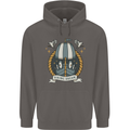 Viking Dream Ship Mens 80% Cotton Hoodie Charcoal