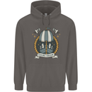 Viking Dream Ship Mens 80% Cotton Hoodie Charcoal