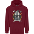 Viking Dream Ship Mens 80% Cotton Hoodie Maroon