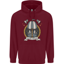 Viking Dream Ship Mens 80% Cotton Hoodie Maroon