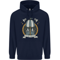 Viking Dream Ship Mens 80% Cotton Hoodie Navy Blue