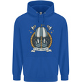 Viking Dream Ship Mens 80% Cotton Hoodie Royal Blue