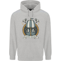Viking Dream Ship Mens 80% Cotton Hoodie Sports Grey