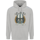 Viking Dream Ship Mens 80% Cotton Hoodie Sports Grey