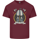 Viking Dream Ship Mens Cotton T-Shirt Tee Top Maroon