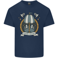 Viking Dream Ship Mens Cotton T-Shirt Tee Top Navy Blue