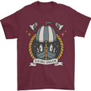 Viking Dream Ship Mens T-Shirt 100% Cotton Maroon