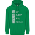 Viking Eat Sleep Raid Thor Valhalla Funny Mens 80% Cotton Hoodie Irish Green