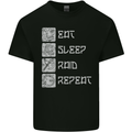 Viking Eat Sleep Raid Thor Valhalla Funny Mens Cotton T-Shirt Tee Top Black