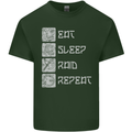 Viking Eat Sleep Raid Thor Valhalla Funny Mens Cotton T-Shirt Tee Top Forest Green