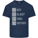 Viking Eat Sleep Raid Thor Valhalla Funny Mens Cotton T-Shirt Tee Top Navy Blue