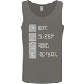 Viking Eat Sleep Raid Thor Valhalla Funny Mens Vest Tank Top Charcoal