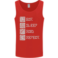Viking Eat Sleep Raid Thor Valhalla Funny Mens Vest Tank Top Red