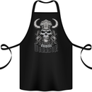 Viking Raiding Warrior Skull Cotton Apron 100% Organic Black
