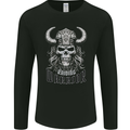 Viking Raiding Warrior Skull Mens Long Sleeve T-Shirt Black