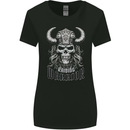 Viking Raiding Warrior Skull Womens Wider Cut T-Shirt Black