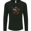 Viking Rocker Rock n Roll Heavy Metal Guitar Skull Mens Long Sleeve T-Shirt Black