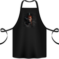 Viking Shield Maiden Woman Warrior Cotton Apron 100% Organic Black