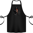 Viking Shield Maiden Woman Warrior Cotton Apron 100% Organic Black