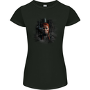 Viking Shield Maiden Woman Warrior Womens Petite Cut T-Shirt Black