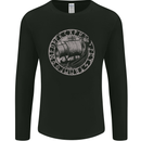 Viking Ship With Norse Text Mens Long Sleeve T-Shirt Black