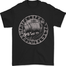 Viking Ship With Norse Text Mens T-Shirt 100% Cotton Black