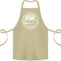 Viking Ship With Norse Text White Print Cotton Apron 100% Organic Khaki
