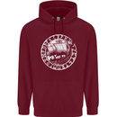 Viking Ship With Norse Text White Print Mens 80% Cotton Hoodie Maroon