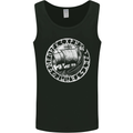 Viking Ship With Norse Text White Print Mens Vest Tank Top Black
