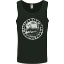 Viking Ship With Norse Text White Print Mens Vest Tank Top Black