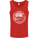 Viking Ship With Norse Text White Print Mens Vest Tank Top Red