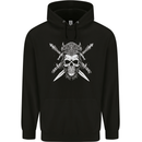 Viking Skull With Swords Warrior Gym MMA Childrens Kids Hoodie Black