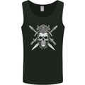 Viking Skull With Swords Warrior Gym MMA Mens Vest Tank Top Black