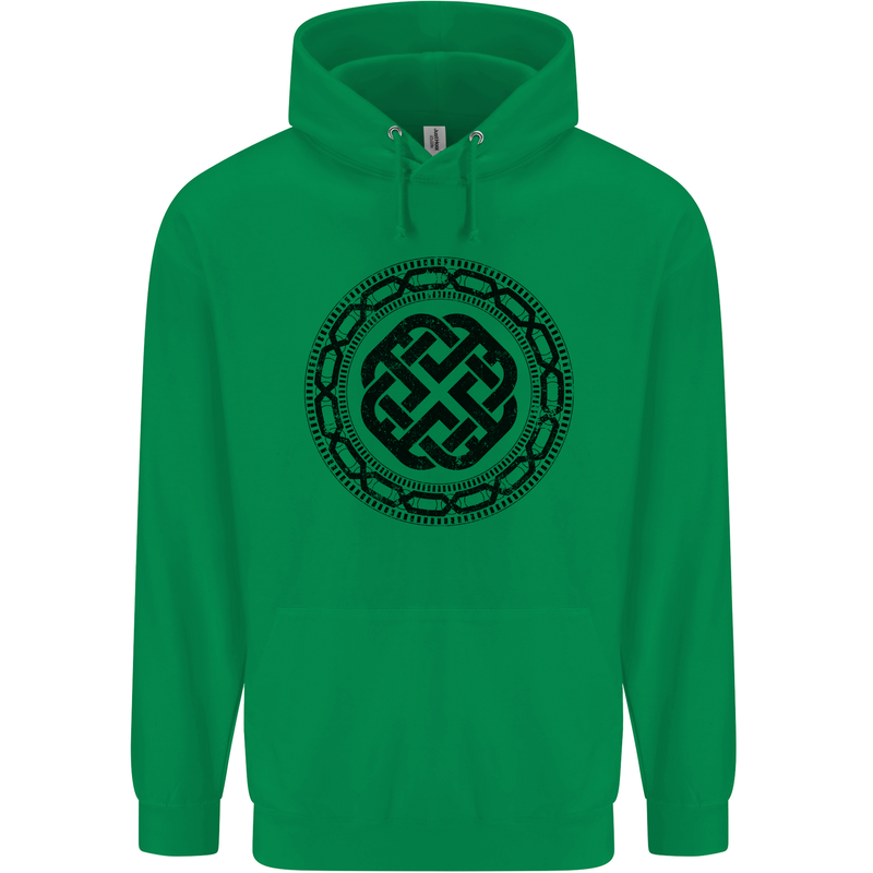 Viking Symbol Norse Mythology Black Gym Mens 80% Cotton Hoodie Irish Green