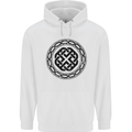 Viking Symbol Norse Mythology Black Gym Mens 80% Cotton Hoodie White