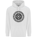 Viking Symbol Norse Mythology Black Gym Mens 80% Cotton Hoodie White