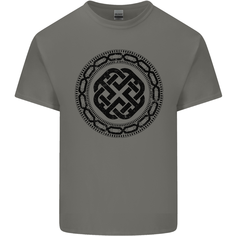 Viking Symbol Norse Mythology Black Gym Mens Cotton T-Shirt Tee Top Charcoal