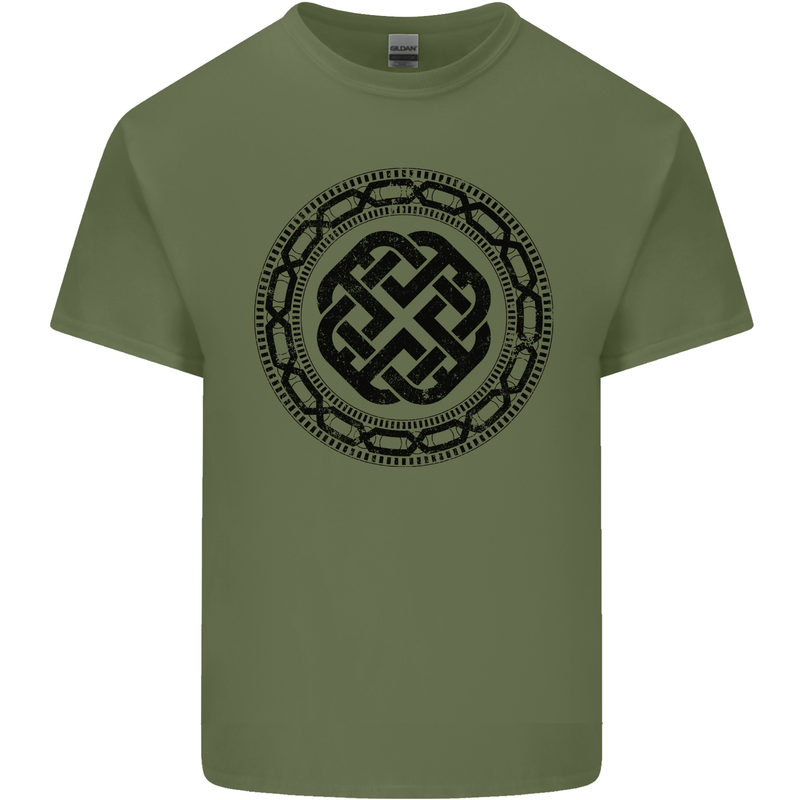 Viking Symbol Norse Mythology Black Gym Mens Cotton T-Shirt Tee Top Military Green