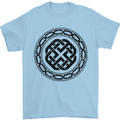 Viking Symbol Norse Mythology Black Gym Mens T-Shirt 100% Cotton Light Blue