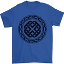 Viking Symbol Norse Mythology Black Gym Mens T-Shirt 100% Cotton Royal Blue