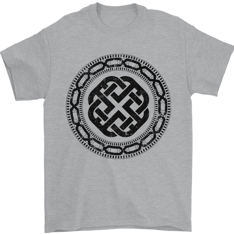 Viking Symbol Norse Mythology Black Gym Mens T-Shirt 100% Cotton Sports Grey